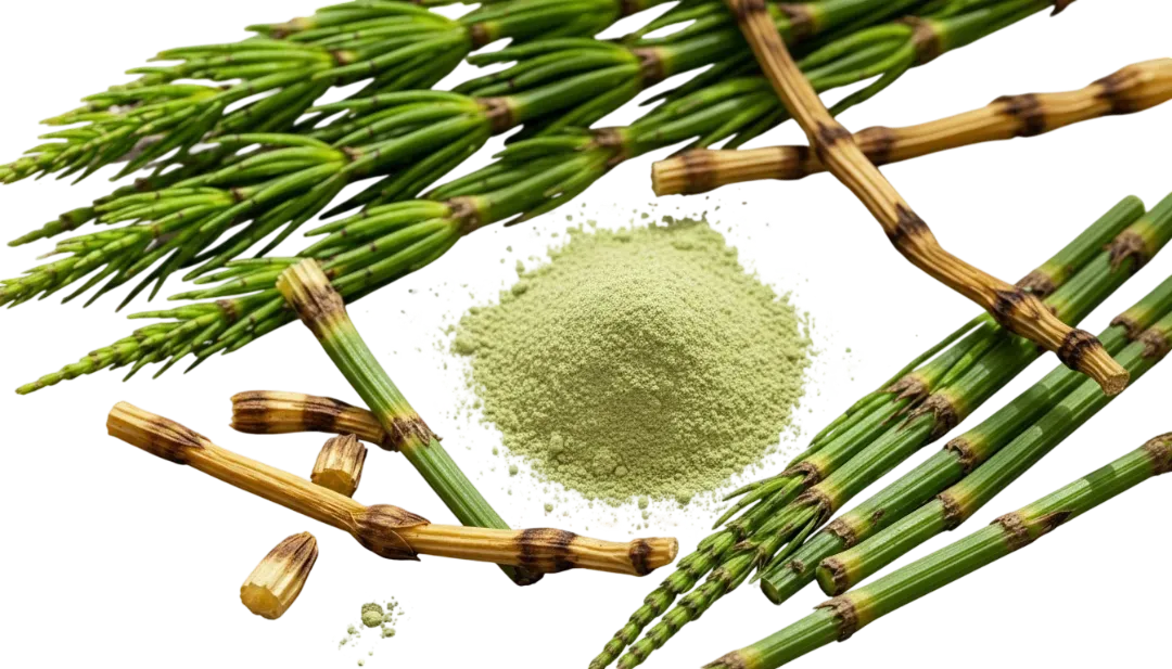 Horsetail extract and silica: building stronger hair from the root